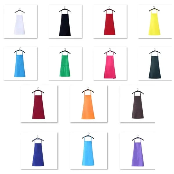Bib Aprons Waterdrop Resistant with 2 Pockets