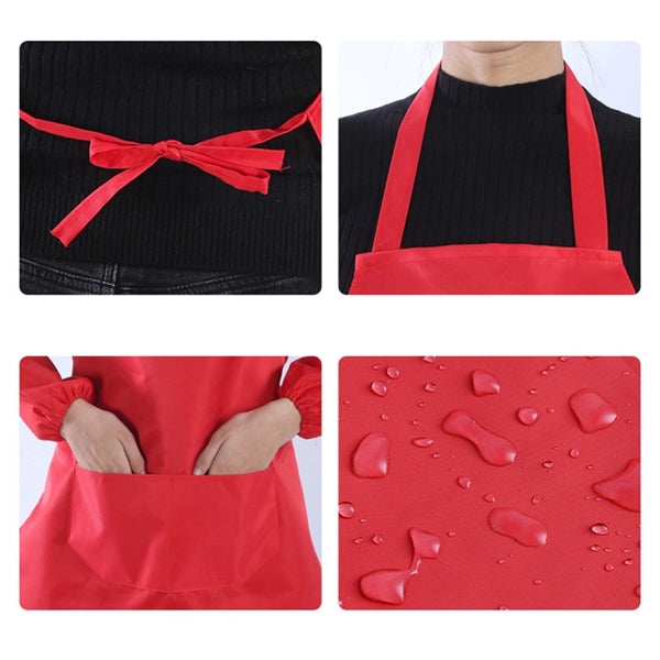 Bib Aprons Waterdrop Resistant with 2 Pockets