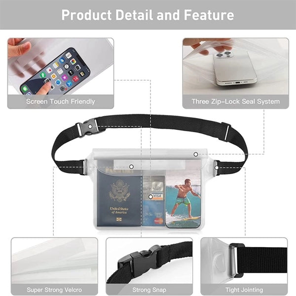 PVC Waterproof Beach Waist Storage Bag Fanny Pack