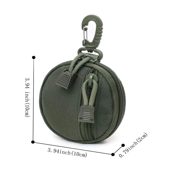 Round Tactical Wallet Waist Coin Pouch Bag