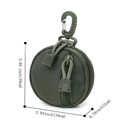 Round Tactical Wallet Waist Coin Pouch Bag