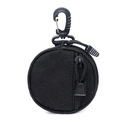 Round Tactical Wallet Waist Coin Pouch Bag