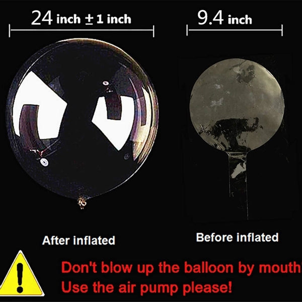 24 Inch Helium Transparent Bubble  Bobo Balloons