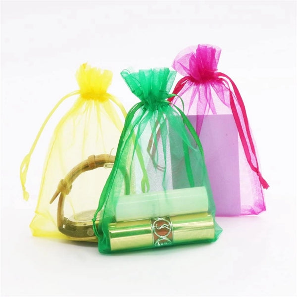 4x6 inch Sheer Drawstring Organza Jewelry Pouch Gift Bag