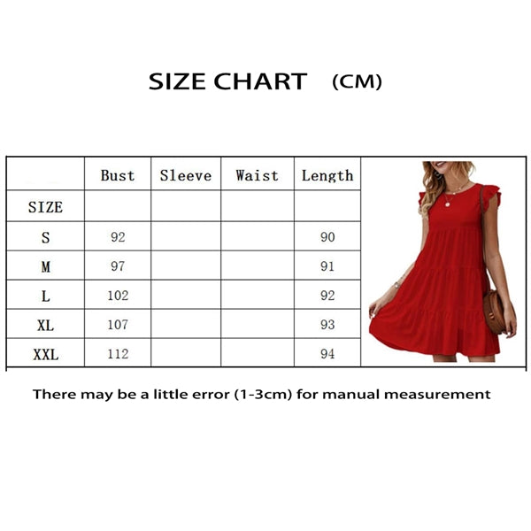 Women's Summer Casual Round Neck Sleeveless Pleated Dress