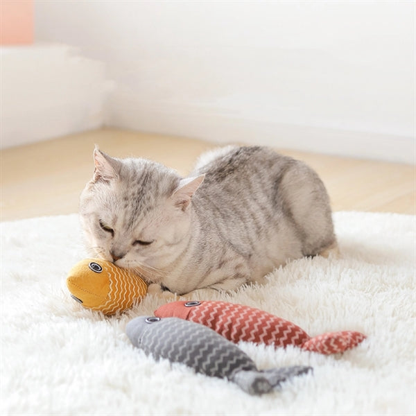 Catit Groovy Fish Interactive Cat Toy with Catnip
