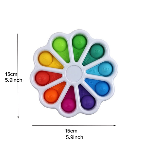 Flower Dimple Digits Pop Stress Relief Fidget Baby Toys