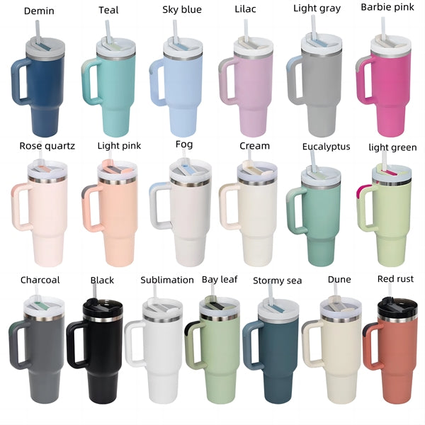 Classic 40oz Tumbler with Handle Lid and Straw