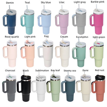 Classic 40oz Tumbler with Handle Lid and Straw