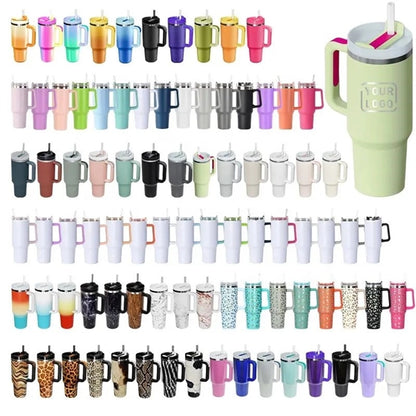 Classic 40oz Tumbler with Handle Lid and Straw