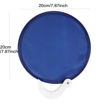 Handheld Round Folding Pop Up Nylon with Handle Fan