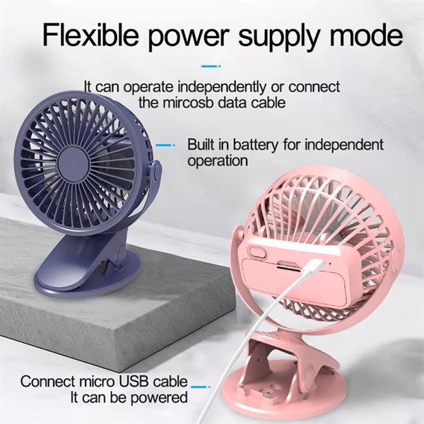 Usb Rechargeable Portable Cooling Mini Clip Fan