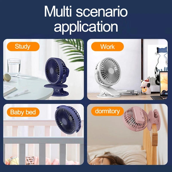 Usb Rechargeable Portable Cooling Mini Clip Fan