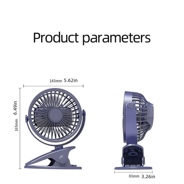 Usb Rechargeable Portable Cooling Mini Clip Fan
