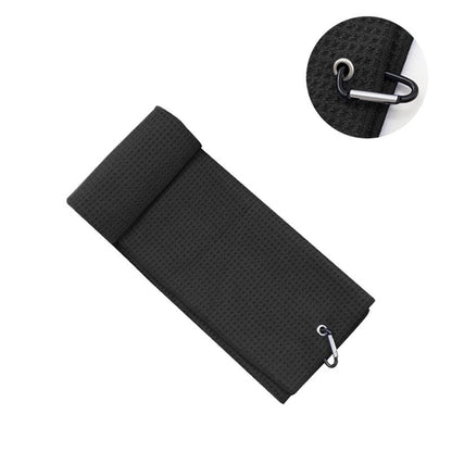Microfiber Waffle  Golf Towel With Carabiner Clip