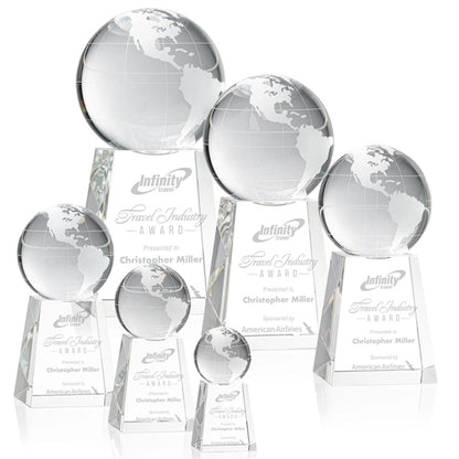 Globe Award on Tall Base