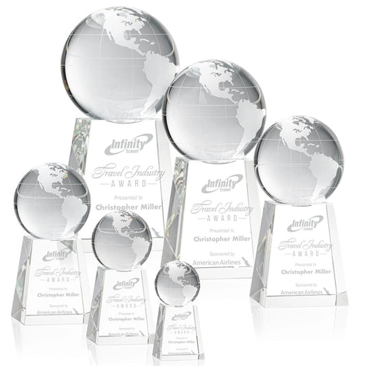 Globe Award on Tall Base