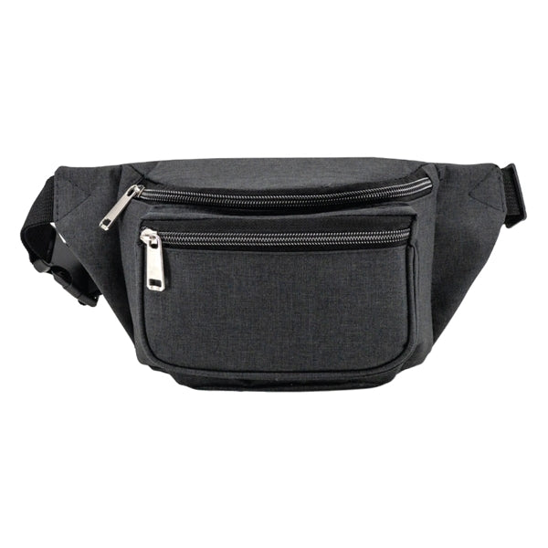 Heather Triple Zipper Fanny Pack