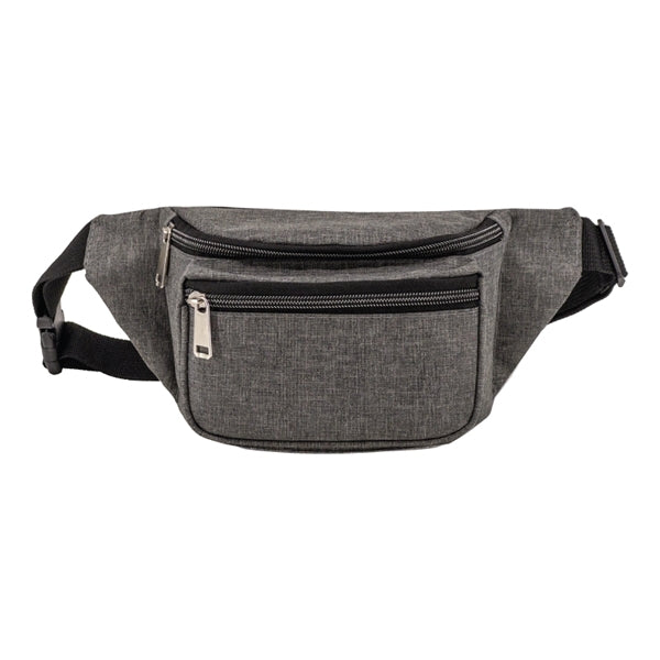 Heather Triple Zipper Fanny Pack