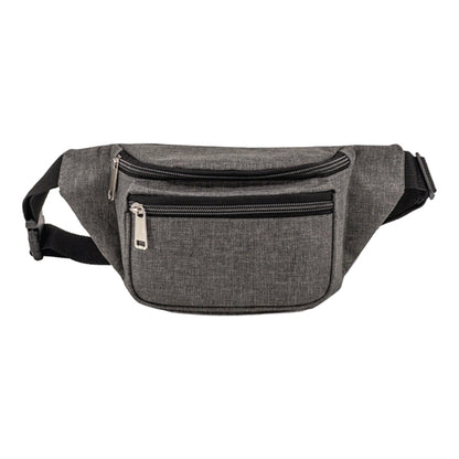 Heather Triple Zipper Fanny Pack