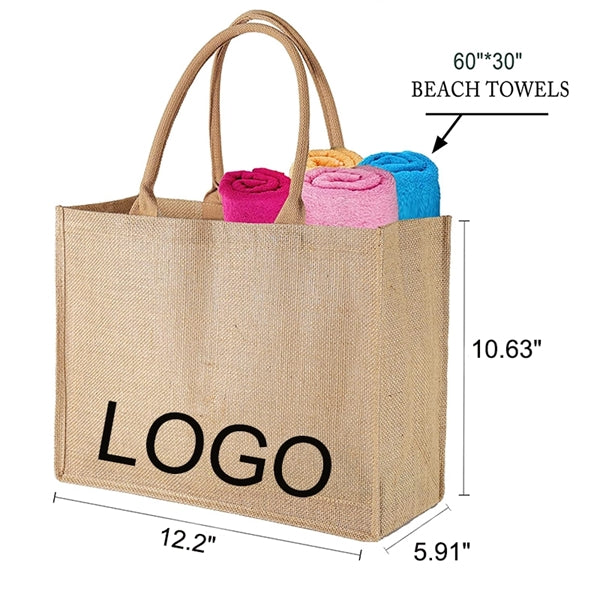 Jute Tote Gift Bags Natural  Grocery Shopping