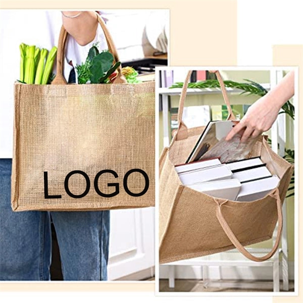 Jute Tote Gift Bags Natural  Grocery Shopping