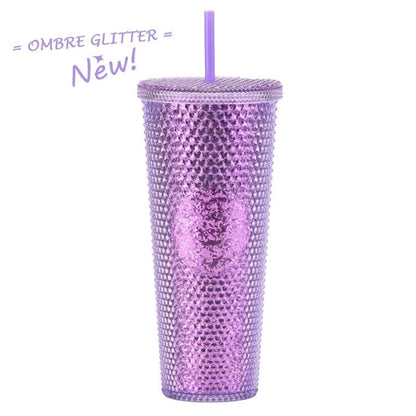24oz Studded Tumbler with Lid and Straw