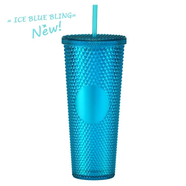 24oz Studded Tumbler with Lid and Straw