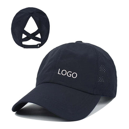 Womens Criss Cross Ponytail Baseball Cap