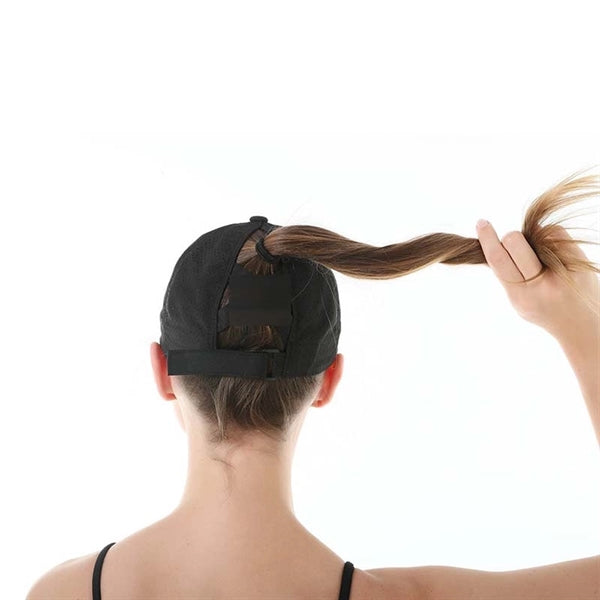 Womens Criss Cross Ponytail Baseball Cap