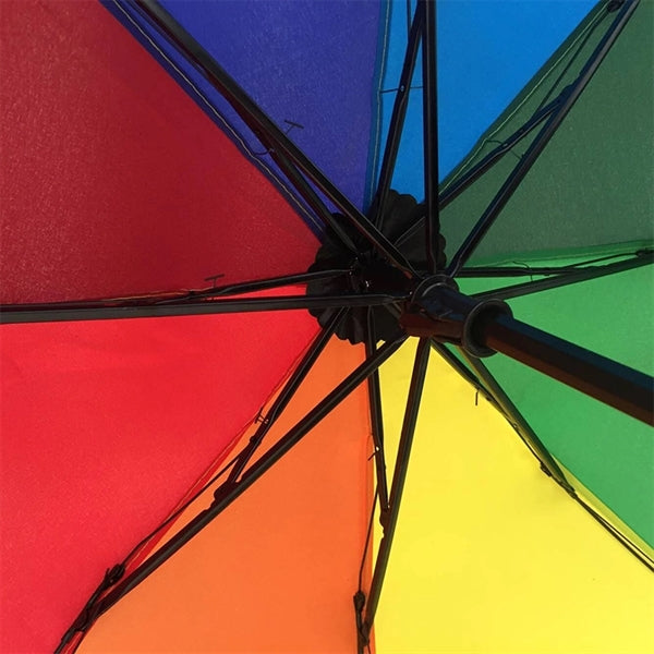 LGBT Folding Rainbow Umbrella 8 Ribs manual-open