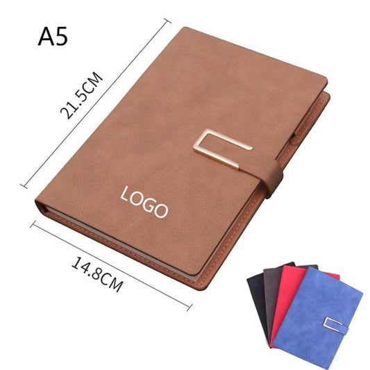 A5 Sheepskin PU Leather Notebook with Magnetic Buckle