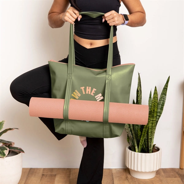 WEEKENDER YOGA TOTE - VEGAN LEATHER