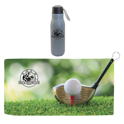 Hole in One Insulated Vacuum Bottle & Golf Towel Gift Set