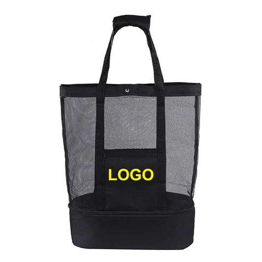Mesh Tote Insulated Cooler Beach Bag