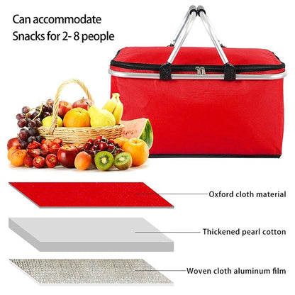 30L Folding Picnic Bag Cooler Basket