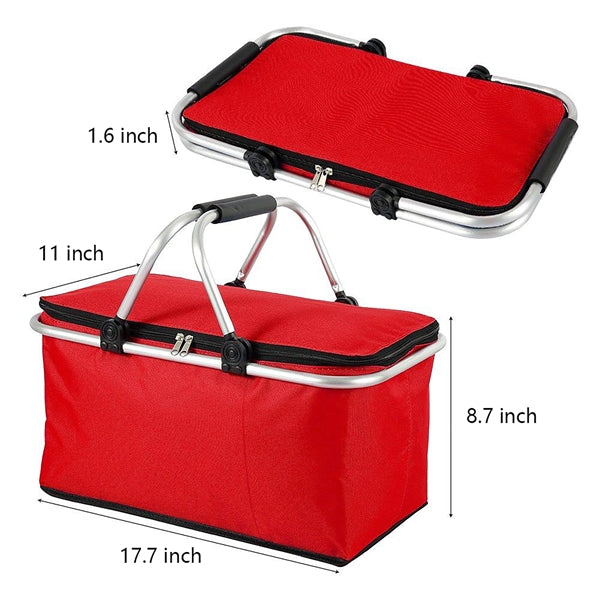 30L Folding Picnic Bag Cooler Basket