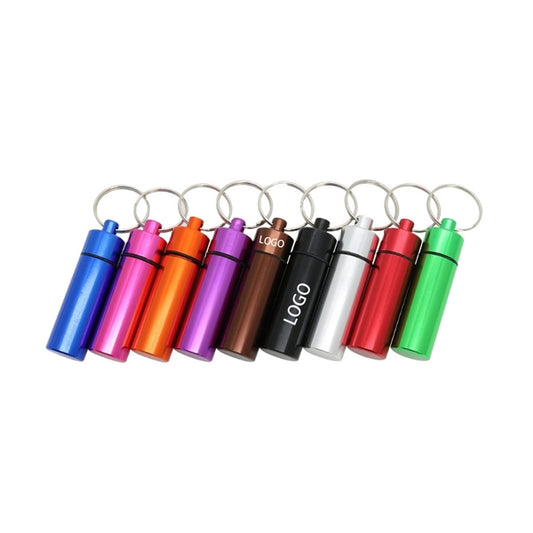 Small Portable Pillbox Keychain