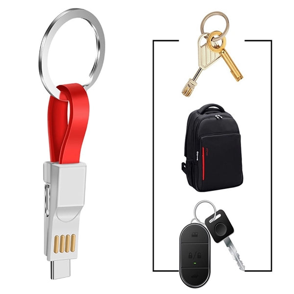 3 in 1 Portable Magnetic Charging Cable Keychain