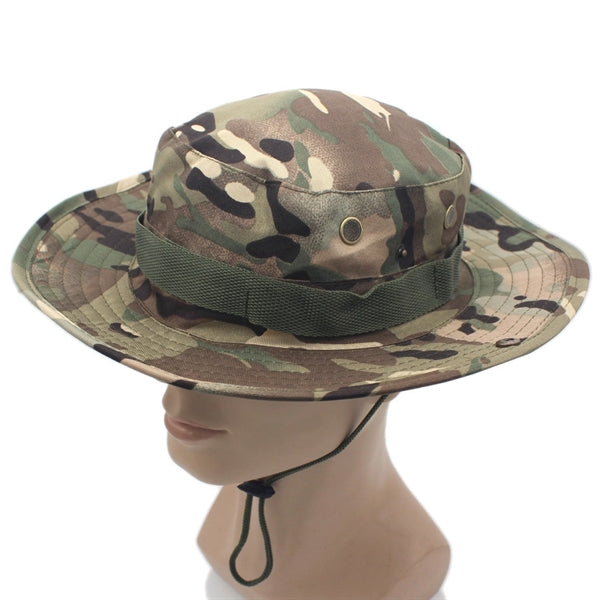 Foldable Adjustable Rope Button Fisherman Bucket Hat