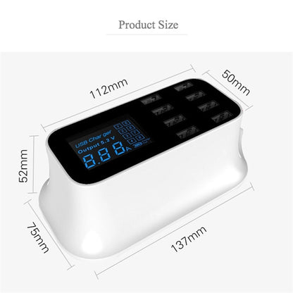 Multiple USB Charger 8-Port Desktop Charging Station Hub