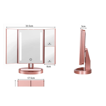 Tri-Fold Lighted Vanity Mirror