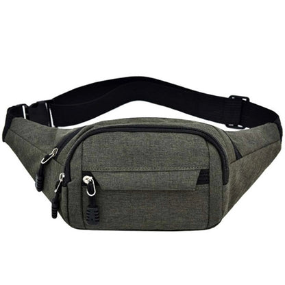 Large Crossbody Fanny Pack Belt Bag With 4-Zipper Pockets