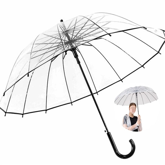 38"D- Clear Bubble Umbrella Large Windproof