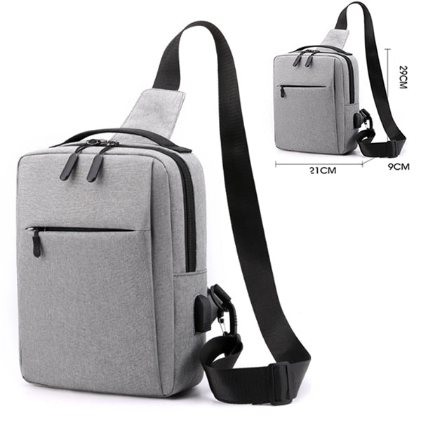 Waterproof Crossbody Bag With USB Charging Port