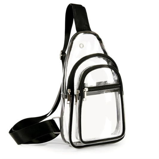 Clear PVC Sling Bag Crossbody Backpack