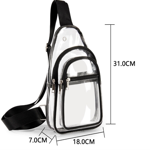 Clear PVC Sling Bag Crossbody Backpack