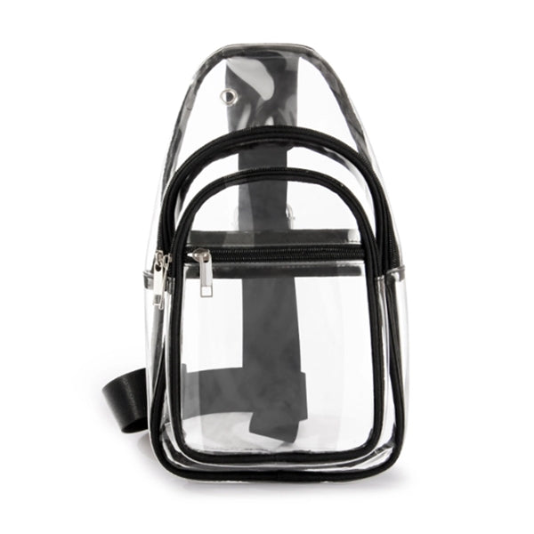 Clear PVC Sling Bag Crossbody Backpack