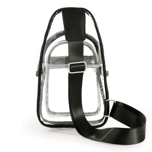 Clear PVC Sling Bag Crossbody Backpack