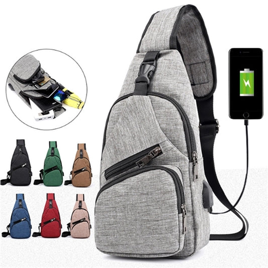 Waterproof Crossbody Bag With USB Charging Port